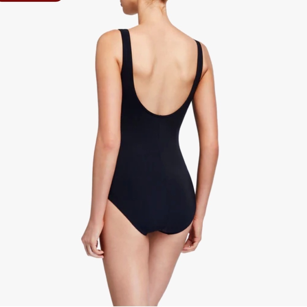 Michael Kors NWT Black Lace-Up Golden details One-Piece Swimsuit size 4. - Picture 3 of 7